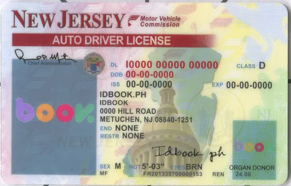 Buy New Jersey-old fake ID front view online